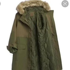 Gap Maternity Satin Lined Parka
